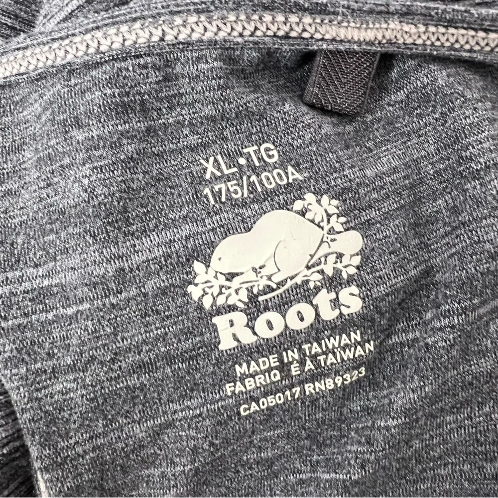 Roots Tank Top Racer Back Grey Heathered With Logo Roots Beaver Work Out Yoga — image 6 of 7